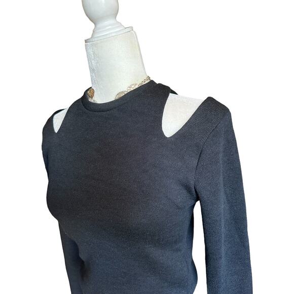 Zara Cutout Bodycon Sweater, Women’s, Black size Small - Picture 2 of 4